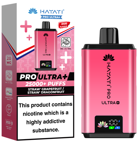 hayati pro ultra cherry ice Hayati Pro Ultra Plus 25k Straw Cranberry Cherry + Cherry