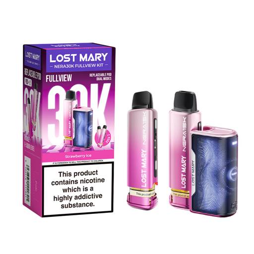 Strawberry Ice Vape | Lost Mary Nera Pod | FREESMO smoke-free products,  free shipping!