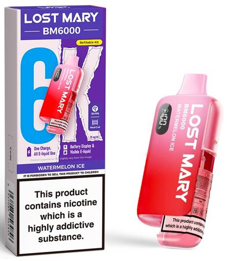 lost mary watermelon ice vape Lost Mary BM600 Pineapple Ice Prefilled Pods 2 Pack main image 0